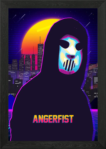 Poster retrò angerfist - angerfist, con