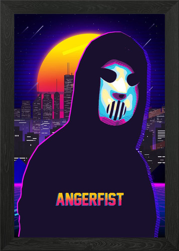 Poster retrò angerfist con - poster,